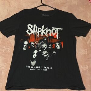 Black Graphic Slipknot T-Shirt